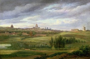Vista de París desde Butte aux Cailles, Gentilly de Jean Baptiste Gabriel Langlace